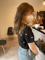 メデル(mederu) インナーカラーミルクティーベージュイヤリングカラー大人可愛い