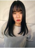 艶黒髪ストレートヘア