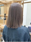 say.黒髪ボブルフネビージュ小顔ワンレンオリーブベージュ