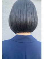クレドヘアー(CRED HAIR) ダークカラー ボブ ブルーブラック　冬カラー 上品ショート