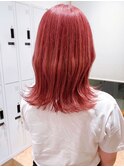 Say.黒髪ボブルフネビージュ小顔ワンレンチェリーピンク韓国ボブ