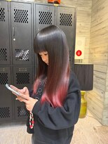 ヲタク(wotaku.)&nbsp;キッズカット毛先ブリーチグラデーションカラー暖色カラー艶髪