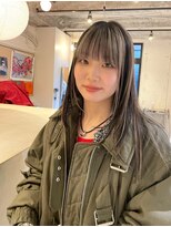 ルーム(Loom.)&nbsp;デザインカラーコントラストハイライト切りっぱなしボブ