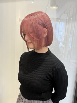 ケシキ大名(keshiki) ライトピンク×ミニボブ