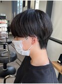 黒髪マッシュナチュラルマッシュメンズヘア韓国ツーブロック