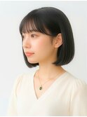 伸ばしかけボブ地毛黒髪内巻き就活可愛い大人女子