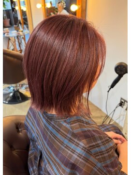 ビハインドザカーテン(BEHIND THE CURTAIN) ピンクベージュ×ケアブリーチ×ハイライト×トリートメント