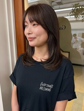 ガーランドギンザ(Garland Ginza) ミディアムレイヤーグレージュ艶カラー