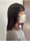 デザインカラー　インナーカラー　パープルピンク