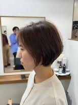 ファーストステップ 表参道(FIRST STEP)&nbsp;韓国風ミニボブタンバルモリ切りっぱなしボブ前髪あり小顔ボブ