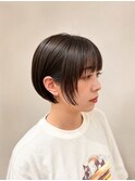 収まり◎コンパクトミニボブ×顔周りレイヤー