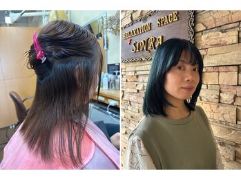 シンラヘアー(SINRAhair)の写真/【ご新規様撮影モデル】ネオメテオストレート+メテオカラー+カット￥9,500