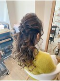 編み込みハーフアップアレンジ【ヘアアレンジ　立川/立川南】
