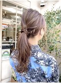 お出かけ前の簡単ヘアアレンジメッシーバン梅ヶ丘美容室