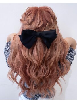 ローレン(Rollen) ☆ピンクカラー×ハーフアップアレンジ☆