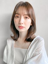 リヤン 表参道(lyann)&nbsp;レイヤー 小顔 デジタルパーマ ミニウルフ  チェリーブラウン