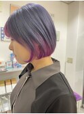 【Merci】インナーカラーシルバーパープルブルーラベンダー