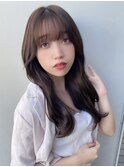 PLATINA上田の韓国風とろみウェーブセミディ#チョコグレージュ