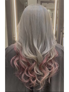 ヴァンカウンシル Kuwana(VAN COUNCIL) ミルクティーグレージュとインナーカラーピンク