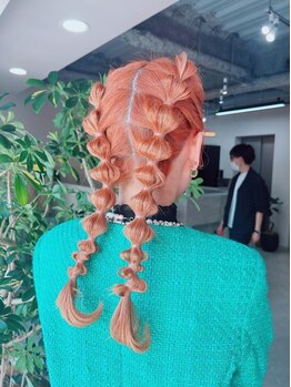 フラッグ ヘアー 天神西通り店(Flag HAIR)の写真/【西通り沿い】ケアブリーチ使用☆インナーカラー、ハイライト、ダブルカラーが人気♪韓国風Styleもお任せ*