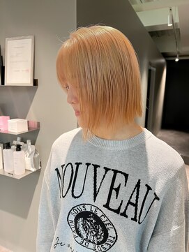 ポノ(po_no) ベージュ×切りっぱなし