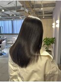 髪質改善ストレート×グレージュカラー