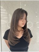 ハイライトショートヘアダブルカラーレイヤーカットオージュア