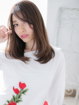 アルバハナレ 横浜(αlba HANARE) 関内/髪質改善/かきあげバング×メルトカラーのセミディa