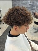 メンズパーマメンズカットセンターパートメンズマッシュウルフ