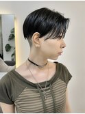 黒髪ショートボブハンサムショートショートベリーショート