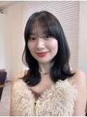 美髪レイヤーカット/顔まわりレイヤー/くびれロングレイヤー