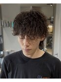 メンズウルフシャドウパーマ