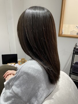2195ヘアー 世田谷代田(2195hair) 地毛風カラー/地毛風ストレート/髪質改善/くすみベージュ