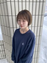 ナバロスタジオ(navarro studio)&nbsp;オリーブベージュ×ショートボブ