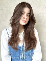 メゾンドイギー(MAISON de IGGY)&nbsp;赤みを抑えた透明感ショコラグレージュ韓国風ロングレイヤー