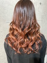 エムエーヘアースタジオ(M/A hair studio.) グラデーション　オレンジ