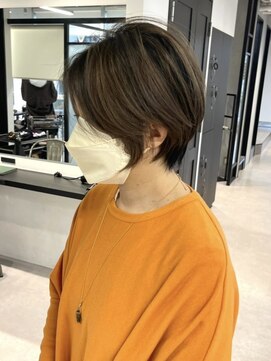 GBG 自由が丘 くびれショートボブ40代50代グレイカラー白髪染め白髪ぼかし