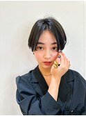 黒髪ショートハンサムマッシュ大人ショート20代30代40代50代
