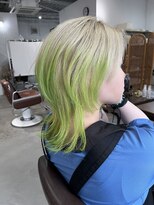 アオゾラヘアーカミノウラ(AOZORA HAIR kaminoura) ライムグリーングラデーション