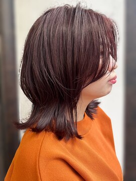 ラウンジ モリオ イケブクロ(Lounge MORIO Ikebukuro) ◎ミディアムウルフ／カシスピンクカラー◎