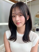 アフロート ディル(AFLOAT D'L) セミロングくびれヘアレイヤーカット顔まわりレイヤーグレージュ