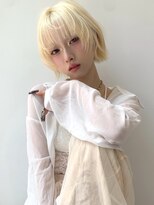 ランテルディ 渋谷(LANTERDIT)&nbsp;ブリーチ ハイトーン 抜きっぱなしブロンド 姫カットレイヤー