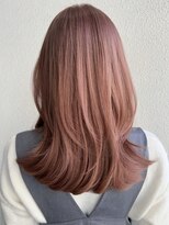 チュラバイアルティナ 海老名(Chula by artina)&nbsp;ピンクベージュ/全頭ブリーチ/ハイレイヤーカット