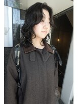 テテ ニコ(tete nico)&nbsp;ミディアムレイヤー×ニュアンスパーマ