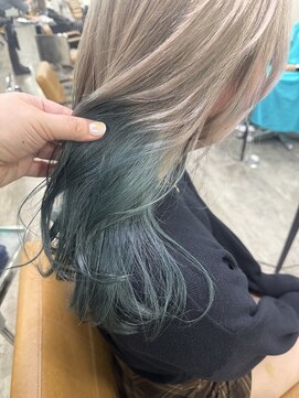 プライズ アイリス 池袋東口店(prize Iris) ハイトーングレージュ池袋韓国ヘアグリーングラデーションカラー