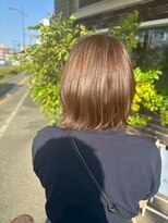 アズグロウ エクラ(AS GROW 'eclat) ミニウルフ透け感ベージュミディ