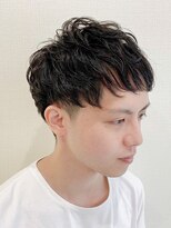 ハンズクラン(HANDS CLAN)&nbsp;短めバング × ナチュラルパーマ