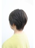 アッシュショート/大人上品/王道丸みショート/耳掛け/小顔