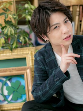 カバーヘア ブリス 大宮西口(COVER HAIR bliss) モノトーングレージュマニッシュショートm1大宮20代30代40代