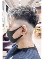 グランアージュ 錦糸町(grandage)&nbsp;アップバング オリーブアッシュ バーバースタイル 錦糸町f